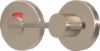 Afbeeldingen van OXLOC Rozet vrij/bezet SR RVS op stalen onderrozet 52X8,5MM