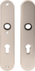 Afbeeldingen van OXLOC Veiligheidslangschild krukgat + profielcilinder binnen/buiten ovaal aluminium PC72 40MM