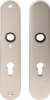 Afbeeldingen van OXLOC Veiligheidslangschild krukgat + profielcilinder binnen/buiten ovaal aluminium PC72 40MM