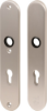 Afbeeldingen van OXLOC Veiligheidslangschild krukgat + profielcilinder binnen/buiten ovaal aluminium PC72 40MM