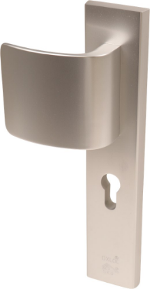 Afbeeldingen van OXLOC Veiligheidslangschild deurduwer + profielcilinder aluminium recht PC55