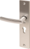 Afbeeldingen van OXLOC Veiligheidslangschild deurduwer + profielcilinder aluminium recht PC55