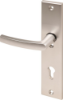 Afbeeldingen van OXLOC Veiligheidslangschild deurduwer + profielcilinder recht aluminium PC85