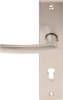 Afbeeldingen van OXLOC Veiligheidslangschild deurduwer + profielcilinder recht aluminium PC85