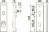 Afbeeldingen van OXLOC Veiligheidskortschild kerntrekbeveiliging ALU recht PC55 40MM