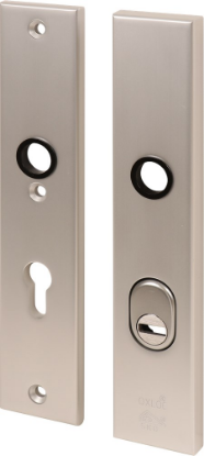 Afbeeldingen van OXLOC Veiligheidslangschild krukgat + kerntrekbeveiliging recht aluminium PC72 40MM