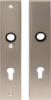 Afbeeldingen van OXLOC Veiligheidslangschild krukgat + profielcilinder binnen/krukgat + profielcilinder buiten rechte hoeken aluminium PC85