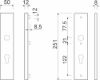 Afbeeldingen van OXLOC Veiligheidslangschild krukgat + profielcilinder binnen/krukgat + profielcilinder buiten rechte hoeken aluminium PC55