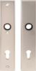 Afbeeldingen van OXLOC Veiligheidslangschild krukgat + profielcilinder binnen/krukgat + profielcilinder buiten rechte hoeken aluminium PC92
