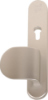 Afbeeldingen van OXLOC Veiligheidslangschild seniorenmodel deurduwer + profielcilinder aluminium ovaal PC72
