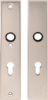 Afbeeldingen van OXLOC Veiligheidslangschild krukgat + profielcilinder binnen/buiten recht aluminium PC72 55MM