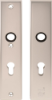 Afbeeldingen van OXLOC Veiligheidslangschild krukgat + profielcilinder binnen/buiten recht aluminium PC72 40MM