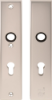 Afbeeldingen van OXLOC Veiligheidslangschild krukgat + profielcilinder binnen/buiten recht aluminium PC72 40MM