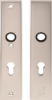 Afbeeldingen van OXLOC Veiligheidslangschild krukgat + profielcilinder binnen/buiten recht aluminium PC72 40MM
