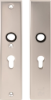 Afbeeldingen van OXLOC Veiligheidslangschild krukgat + profielcilinder binnen/krukgat + profielcilinder buiten rechte hoeken aluminium PC55