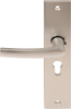 Afbeeldingen van OXLOC Veiligheidslangschild deurduwer + profielcilinder aluminium recht PC55