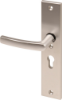 Afbeeldingen van OXLOC Veiligheidslangschild deurduwer + profielcilinder aluminium recht PC55