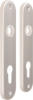 Afbeeldingen van OXLOC Kortschild krukgat + profielcilinder Pisa aluminium PC72