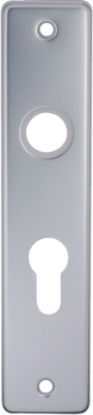 Afbeeldingen van OXLOC Kortschild krukgat + profielcilinder Roma aluminium PC72