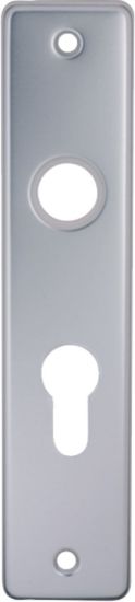 Afbeeldingen van OXLOC Kortschild krukgat + profielcilinder Roma aluminium PC72