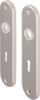 Afbeeldingen van OXLOC Kortschild krukgat + sleutelgat Pisa aluminium SL56