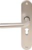 Afbeeldingen van OXLOC Veiligheidslangschild deurduwer + profielcilinder aluminium ovaal PC55