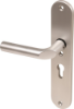 Afbeeldingen van OXLOC Veiligheidslangschild deurduwer + profielcilinder aluminium ovaal PC55