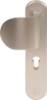 Afbeeldingen van OXLOC Veiligheidslangschild deurduwer + profielcilinder aluminium ovaal PC55