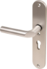 Afbeeldingen van OXLOC Veiligheidslangschild deurduwer + profielcilinder aluminium ovaal PC55