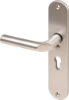 Afbeeldingen van OXLOC Veiligheidslangschild deurduwer + profielcilinder aluminium ovaal PC55