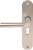 Afbeeldingen van OXLOC Veiligheidslangschild deurduwer + profielcilinder aluminium ovaal PC55