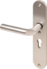 Afbeeldingen van OXLOC Veiligheidslangschild deurduwer + profielcilinder aluminium ovaal PC55
