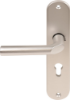 Afbeeldingen van OXLOC Veiligheidslangschild deurduwer + profielcilinder aluminium ovaal PC72