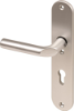 Afbeeldingen van OXLOC Veiligheidslangschild deurduwer + profielcilinder aluminium ovaal PC72