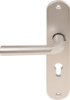 Afbeeldingen van OXLOC Veiligheidslangschild deurduwer + profielcilinder aluminium ovaal PC72