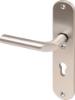 Afbeeldingen van OXLOC Veiligheidslangschild deurduwer + profielcilinder aluminium ovaal PC72