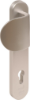 Afbeeldingen van OXLOC Veiligheidslangschild deurduwer + krukgat ovaal L PC92 40MM