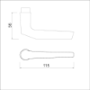 Afbeeldingen van OXLOC Deurkruk haaks-model Nantes aluminium F1 38-42MM