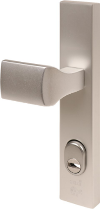 Afbeeldingen van OXLOC Veiligheidslangschild deurduwer + kerntrekbeveiliging + profielcilinder aluminium recht PC92