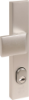 Afbeeldingen van OXLOC Veiligheidslangschild deurduwer + kerntrekbeveiliging + profielcilinder aluminium recht PC92