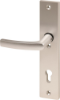 Afbeeldingen van OXLOC Veiligheidslangschild deurduwer + kerntrekbeveiliging + profielcilinder aluminium recht PC92