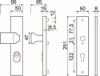 Afbeeldingen van OXLOC Veiligheidslangschild knop + krukgat recht PC72 40MM
