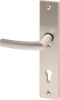 Afbeeldingen van OXLOC Veiligheidslangschild deurduwer + kerntrekbeveiliging + profielcilinder aluminium recht PC92