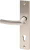 Afbeeldingen van OXLOC Veiligheidslangschild deurduwer + kerntrekbeveiliging + profielcilinder aluminium recht PC92