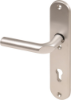 Afbeeldingen van OXLOC Veiligheidslangschild deurduwer + kerntrekbeveiliging + profielcilinder aluminium ovaal PC85
