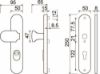 Afbeeldingen van OXLOC Veiligheidslangschild deurduwer + kerntrekbeveiliging + profielcilinder aluminium ovaal PC85