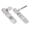 Afbeeldingen van OXLOC Veiligheidslangschild deurduwer + kerntrekbeveiliging + profielcilinder aluminium ovaal PC92