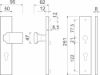 Afbeeldingen van OXLOC Veiligheidslangschild knop + krukgat recht PC72 55MM