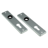 Afbeeldingen van OXLOC Kortschild krukgat + profielcilinder Roubaix aluminium PC72