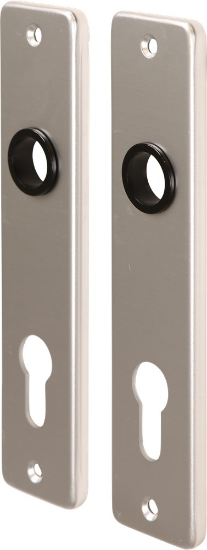 Afbeeldingen van OXLOC Kortschild krukgat + profielcilinder Roubaix aluminium PC72